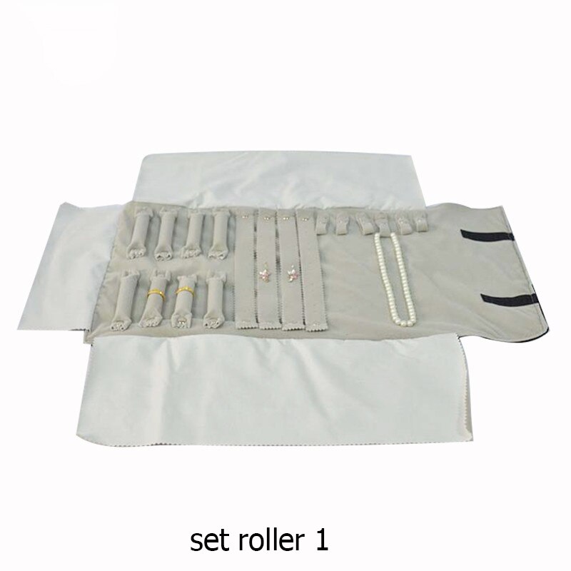 Schmuck Roll-Up Tasche Organizer Weiche Samt Reisetaschen Halskette Ohrringe Ring Armband Träger Lagerung Fall Armreif Uhr Halter: set roller 1