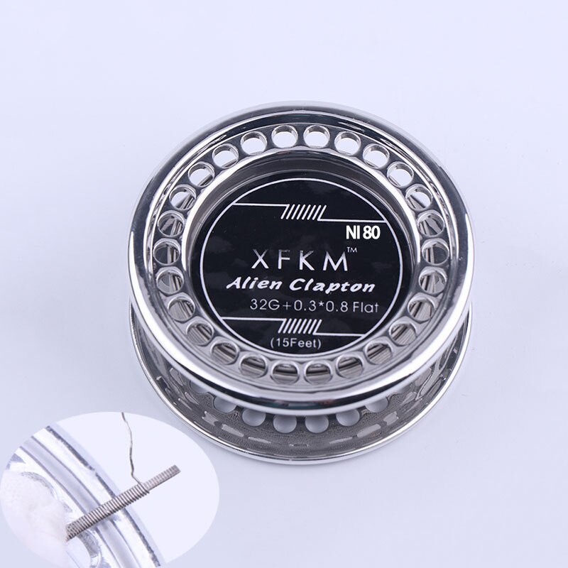 XFKM 5 m/roll NI80 Alien Clapton Draad voor RDA RBA Rebuildable Verstuiver Verwarming Draden Coil Tool Alien Clapton verwarming Draad: 0.3 0.8 ni80 alien