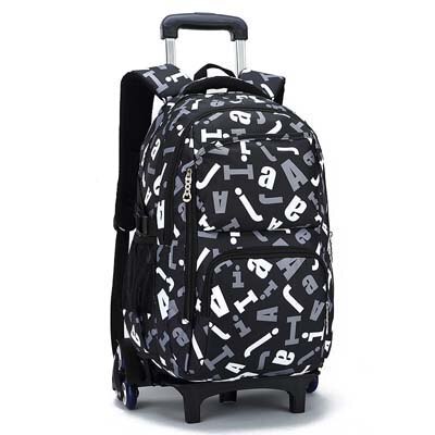 ZIRANYU enfants garçons filles chariot cartable bagages livre sacs sac à dos dernier amovible enfants sacs d'école 2/6 roues escaliers: DD911300WH
