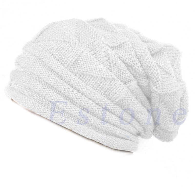 Women Men Unisex Knitted Baggy Beanie Hat Oversized Winter Warm Hats Ski Slouchy Cap Skullies Beanies Wool Cap Beanies Winter