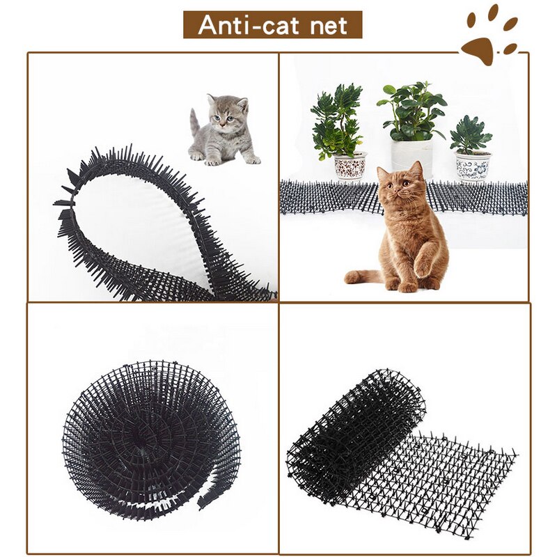 Red de jardín para gatos y perros valla para balcón, estera plana antigato para colgar en la pared, repelente de mosquitos para granja, Red de alambre de púas de plástico de seguridad