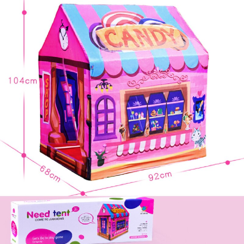 Agnicy freundlicher Spielen Haus Spielzeug Innen Baby Prinzessin Zelt Weihnachten Haus Süße Haus Ebene Haus Zirkus Haus Feuer Lkw Haus: Sweet haus