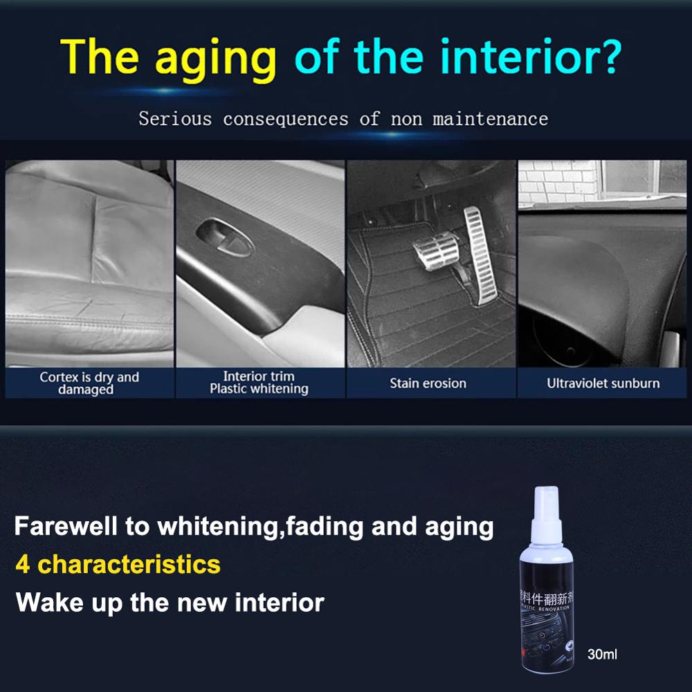 30ml interieur kunststof kunststof onderdelen wax herprofileringsmiddel vernieuwd kunststof herstel onderhoudsmiddel