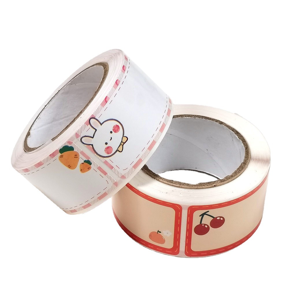 120pcs/roll Cartoon Name Stickers for Kids School Kitchen Sticker Refrigerator Food Storage Label Sticker Stationery Handwritten