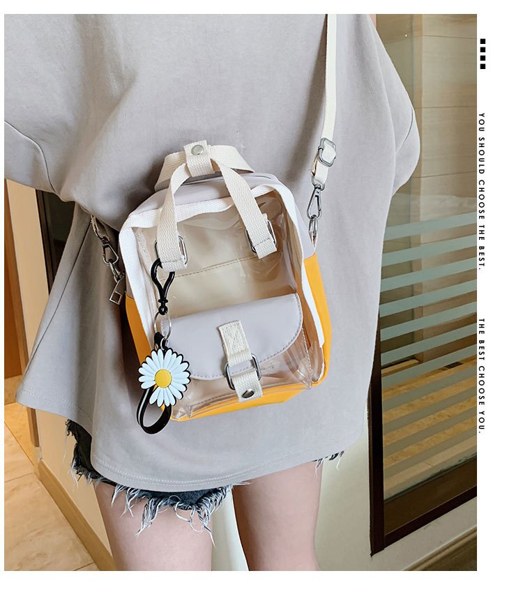 Damestas lente en zomer donut kleine schoudertas pvc transparante jelly bag multifunctionele schoudertas