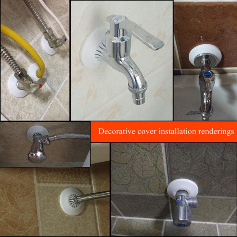 1 stücke Kunststoff Zauberstab See kanal abdeckung dusche wasserhahn winkel ventil Rohr stecker dekoration abdeckung schnappen-auf Platte küche wasserhahn zubehör