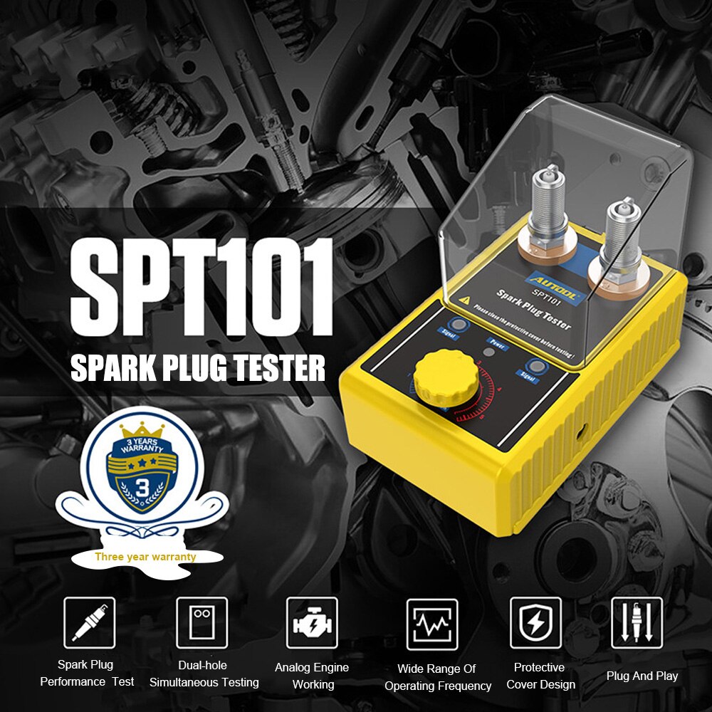 220V 110V Car Spark Plug Tester for 12V Vehicles Ignition Testers 2 Hole Spark Plug Analyzer Automotive Diagnostic Tool