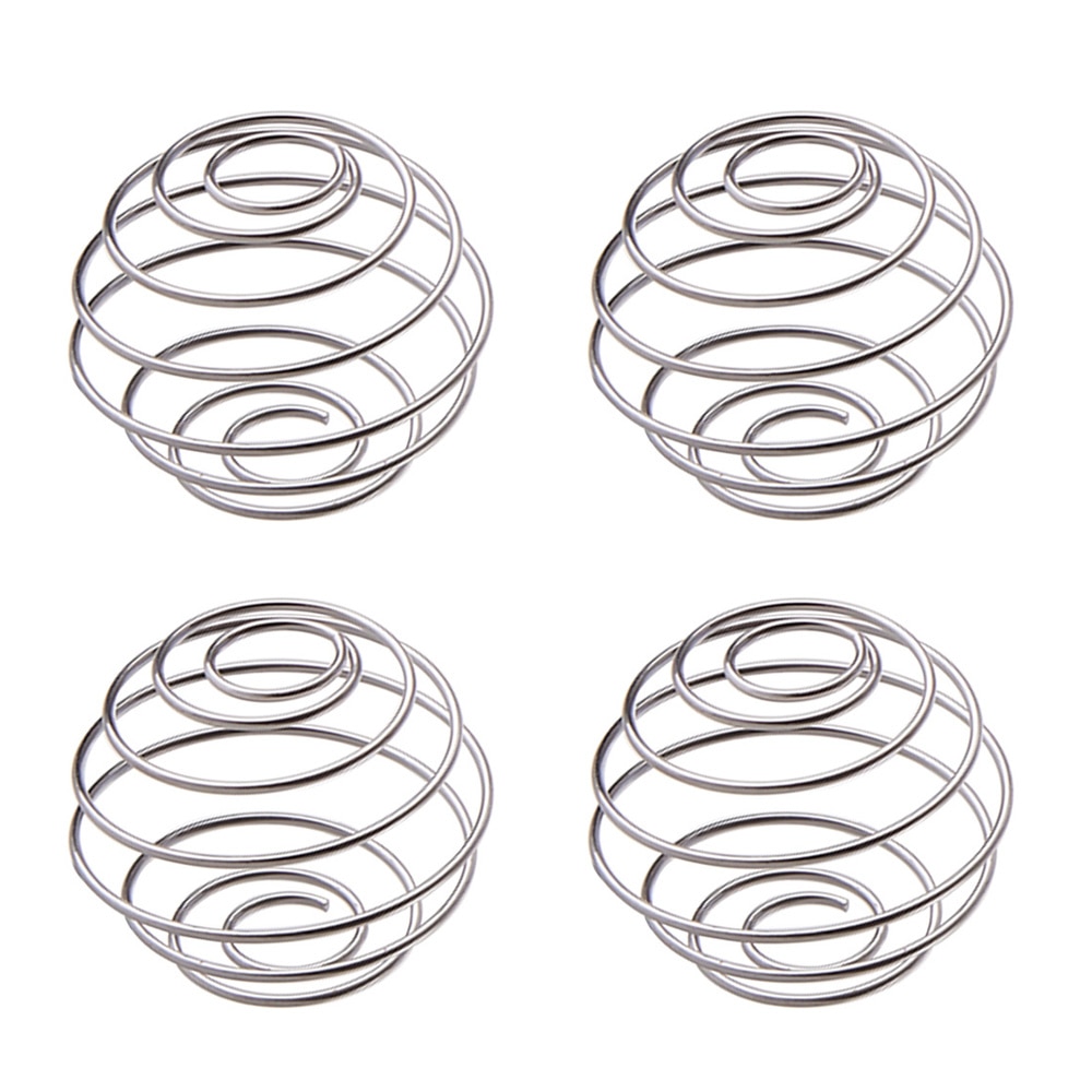 Batidor de bola de acero inoxidable Botella Mezcladora de proteínas botella de agua de Fitness batidor de leche mezclador de bebidas Gadgets Set1/4 Uds: 4Pcs