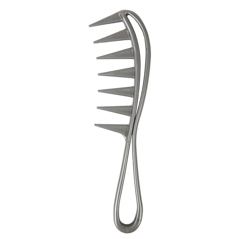 Peine de peluquería para hombres cepillo de pelo de diente ancho peines de peinado herramientas de peinado de barbería: Marrón oscuro