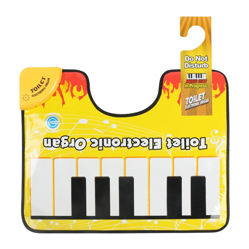 Alfombra Musical para inodoro con sonido de Piano, tapete para baño, teclado Musical divertido, G10