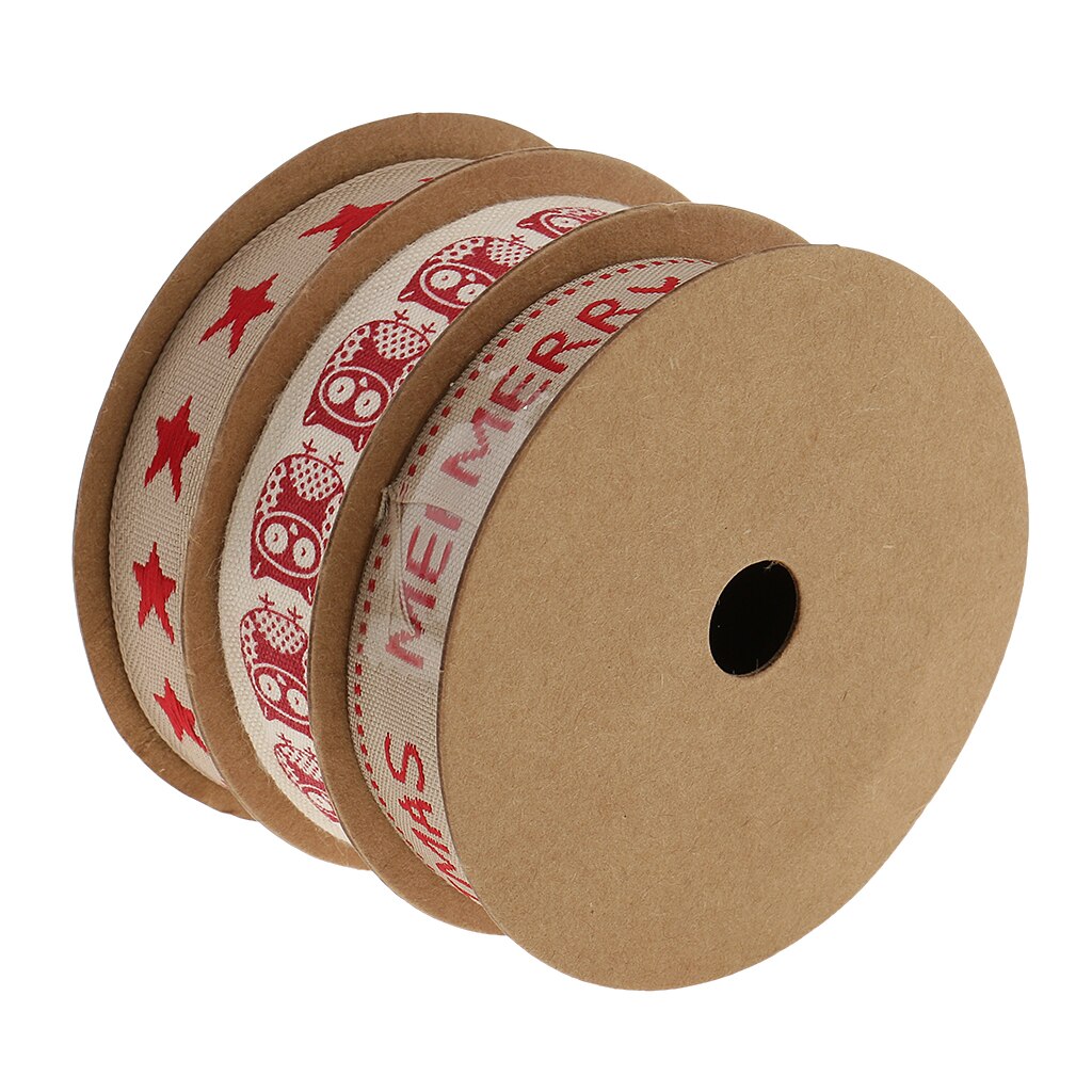 9 Meters Cotton Ribbons Fabric Trim for Xmas Christmas Wrapping for Sewing Crafts Decoration