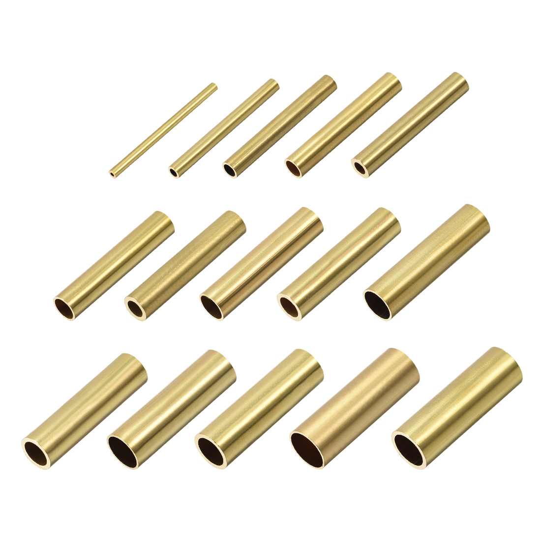 uxcell 20 Pcs Brass Round Tube 2mm 3mm 4mm 5mm 6mm... – Vicedeal