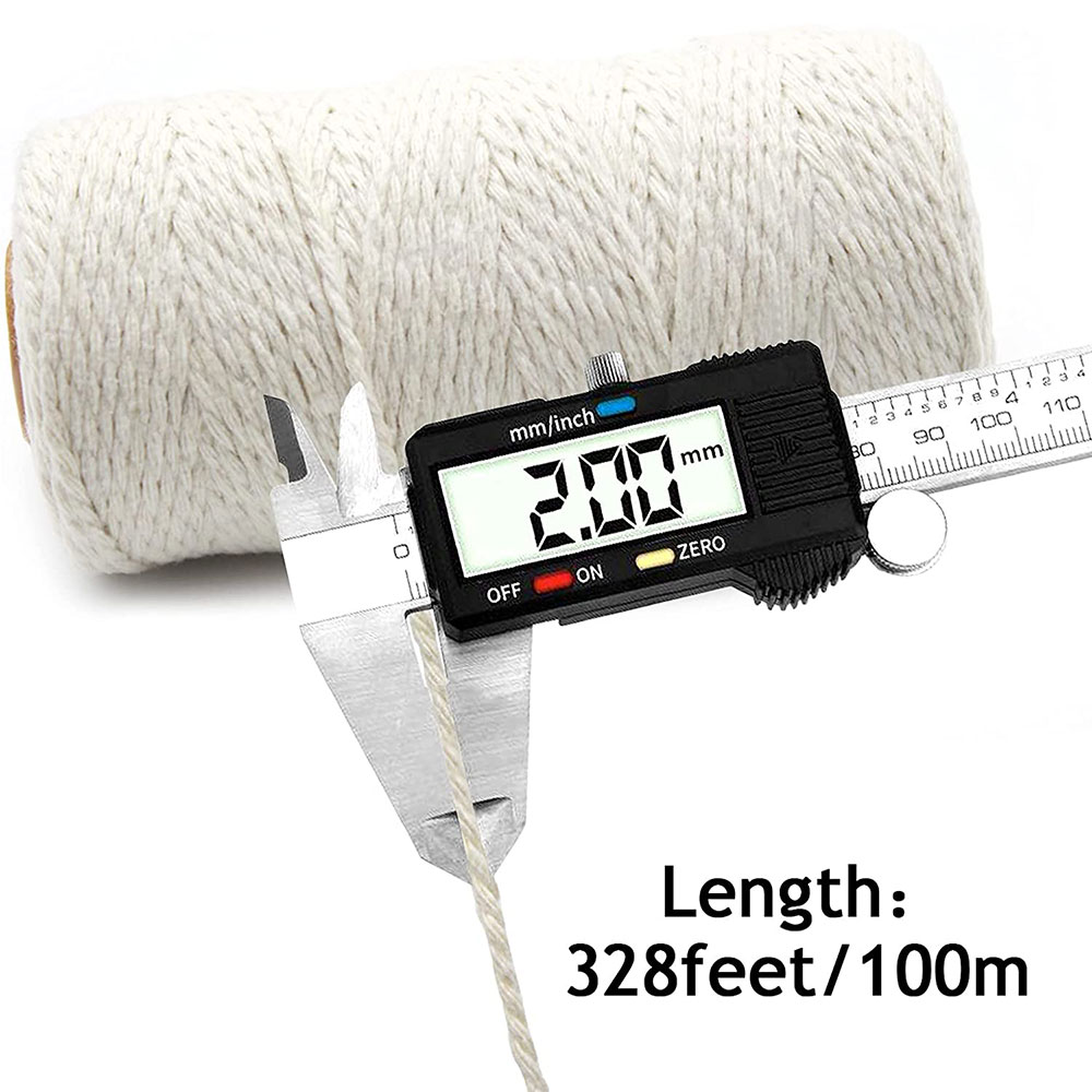 100M Zwart Wit Touw Katoen Bakkers Touw Perfect Voor Cadeaupapier Butchers Bakken Arts Ambachten Tuinieren Bruiloft Decor