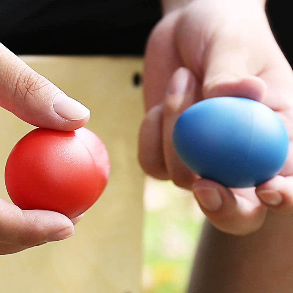 18 st äggshakers plast ägg musik shakers för barn maracas ägg slagverk leksaker-musik