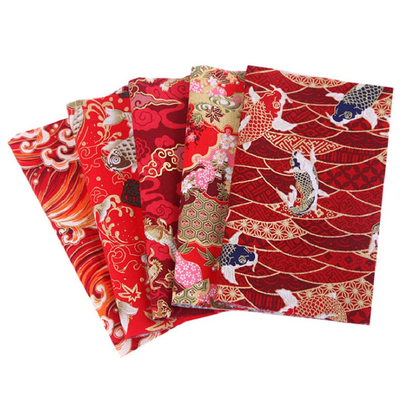 100% Katoenen Stof Katoen Patchwork Doek Bloem Patroon Stof Japanse Stijl Naaien Leveringen Diy Handgemaakte Kledingstuk Accessoires