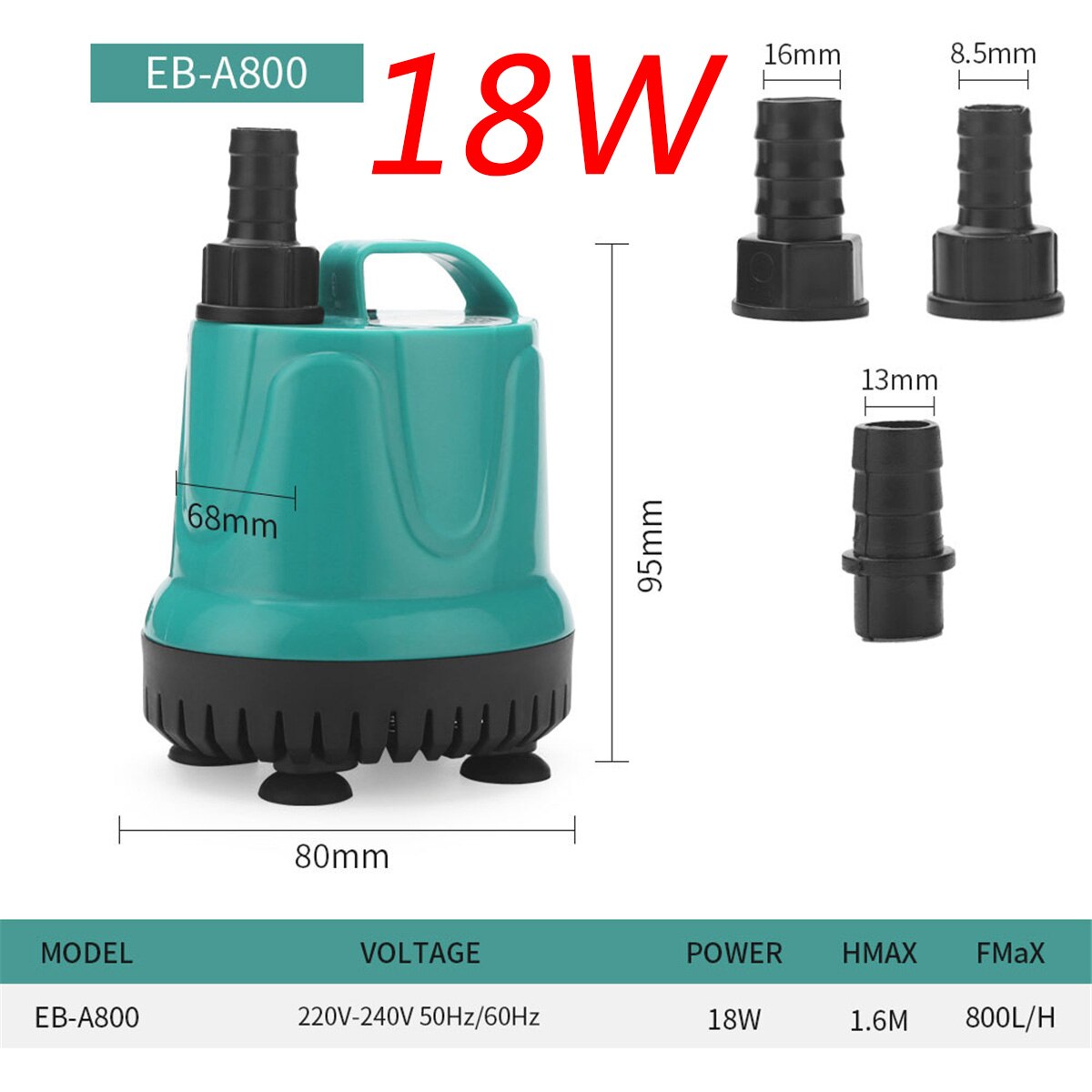 Waterpomp Fish Tank Dompelpomp Bodem Zuigpomp Water Verandering Pomp Bodem Filter Mest Zuig Pomp Voor Aquarium: 18W