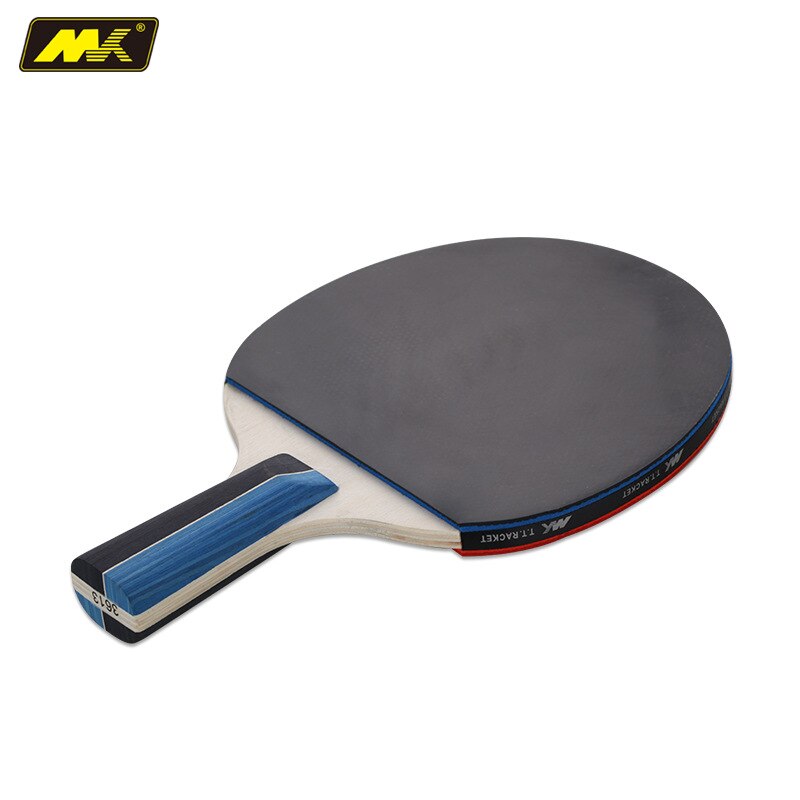 Raquette de Tennis de Table Double Face, 2 pièces améliorées, en caoutchouc, raquette de Tennis de Table, légère, puissante, recommandée: Short Handle