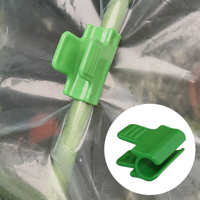 10pcs Plastic Film Clip Greenhouse Frame Pipe Clamps Shade Net Fixed Buckle Clip Garden Supplies for Outter Diameter 11mm Tube