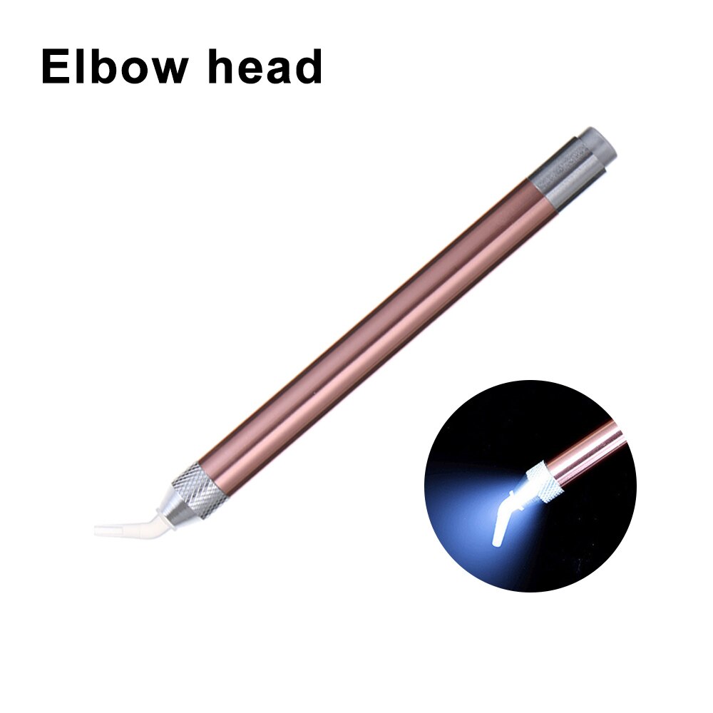 1pc DIY Point Drill Pen Tip Lighting 5D Painting Diamond Embroidery Tool Crafts Crystal Sewing Cross Stitch Accessories: A-elbow head