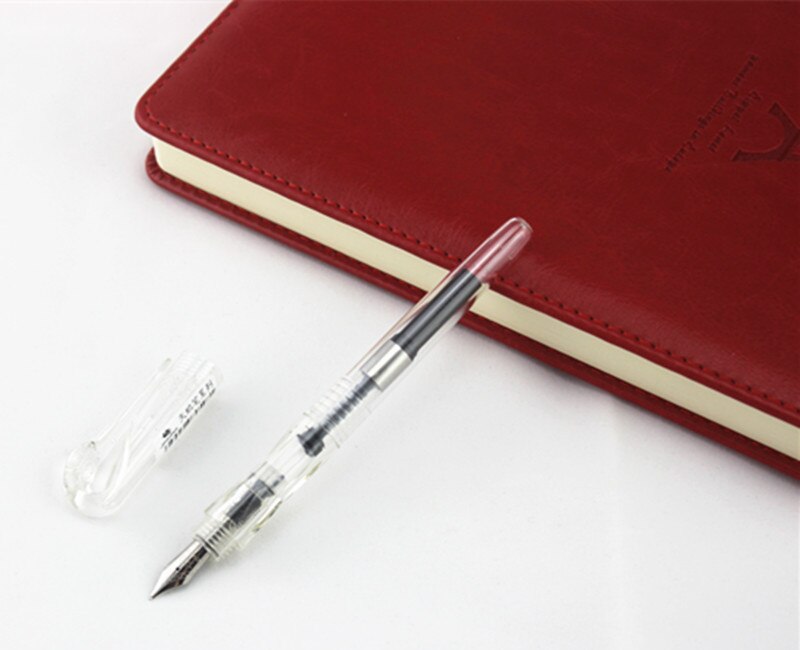 JINHAO-pluma estilográfica de metal swan de , pluma transparente de tinta de 0,5mm, papelería, suministros escolares de oficina, para nuevos estudiantes: transparent
