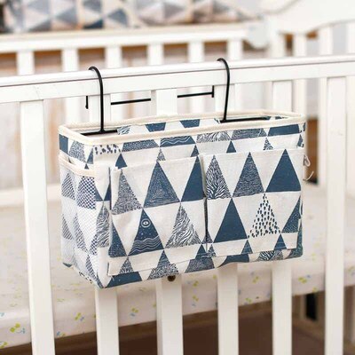 Crib Accessoires Tas Opslag Houder Bed Organizer Nachtkastje Opbergtas Wieg Bed Side Pouch Opknoping Organisator Nappy Houder Zakken: 1