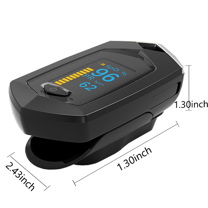 OLED Finger Pulse Oximeter Chargeable Blood Oxygen Oximeters Blood Oxygen Saturation Meter Health Diagnostic Monitor