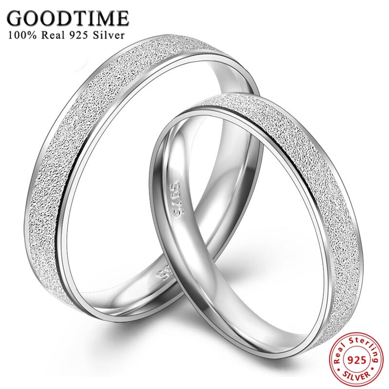 Sterling-silver-jewelry 1PCS Ring 925 Silver Ring Wedding Bands Anniversary Couples Rings For Men / Women Valentine's Day