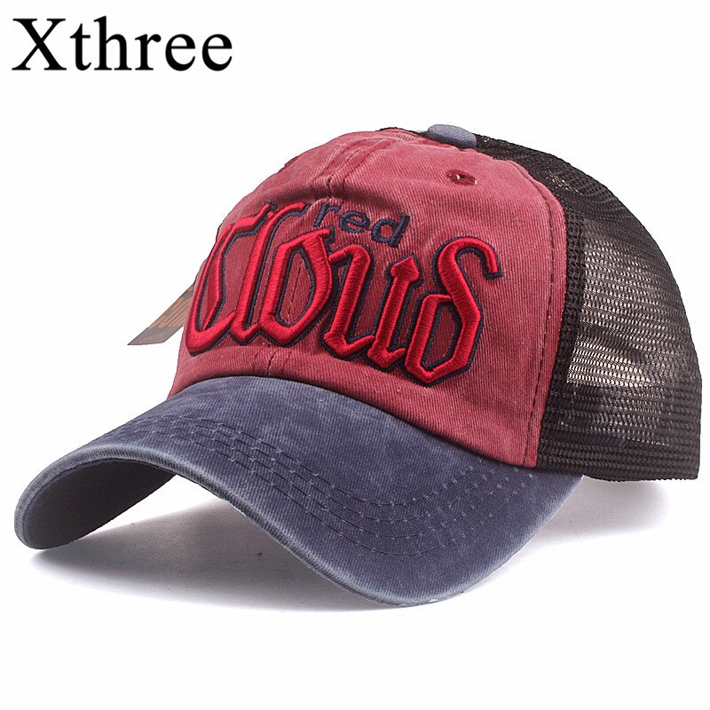 Xthree Zomer Baseball Cap Mannen Mesh Hoeden Voor Vrouwen Bone Casquette Hiphop Snapback Casual Gorra Verstelbare Katoenen Muts Caps