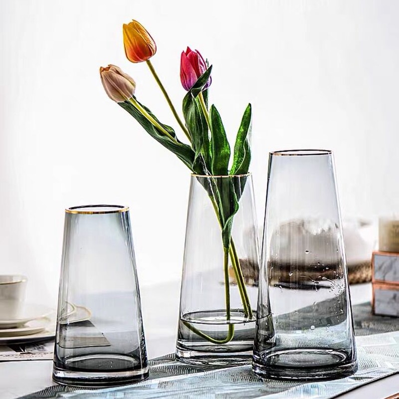 Nordic Glass Vase Flower Vase Tabletop Vase Flower Arranging Home Decoration