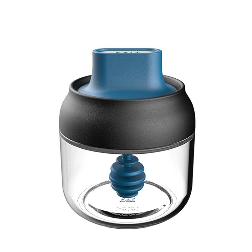 Récipient à condiments en verre hermétique boîte d'assaisonnement sel sucre huile miel bouteilles de stockage avec cuillère et couvercle pots à épices de cuisine: Blue Honey Jar 280ml