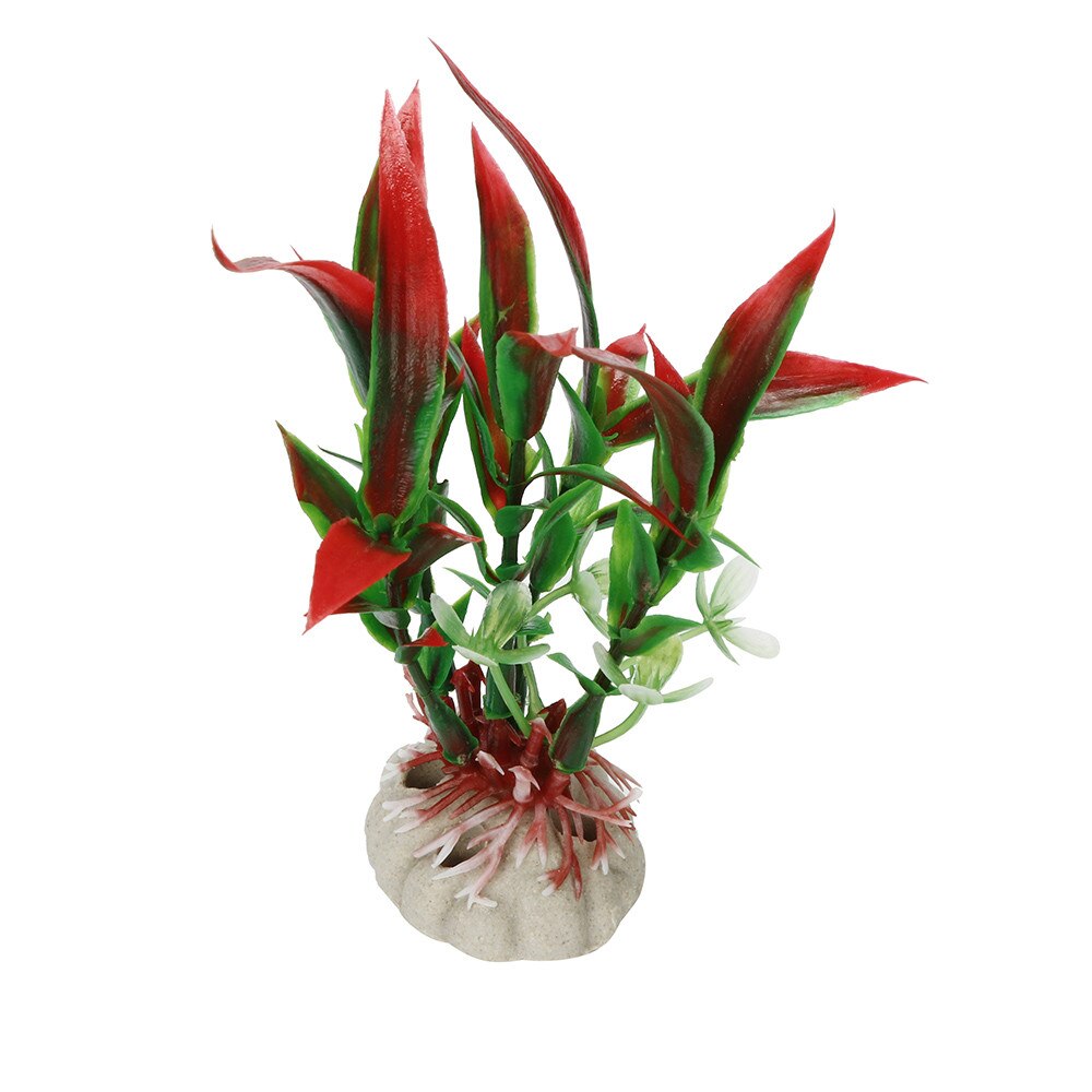 Fish tank landscaping simulation plant ornamental plastic short aquatic plants aquarium fish tank plant decoration #W