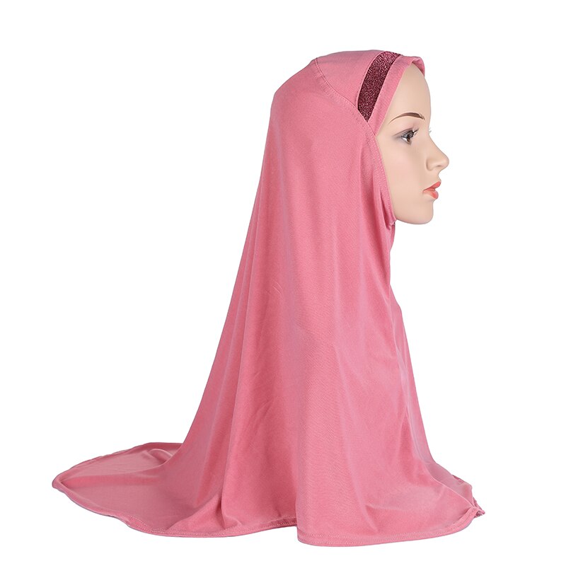 H063a dorosłych lub duże dziewczynki brokat modlić hidżab muzułmańska chusta islamska chustka kapelusz amira ciągnąć na headwrap