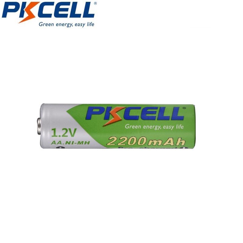 6 pièces x PKCELL 2200MAH 1.2V NIMH AA batterie rechargeable faible autodécharge Batteries NI-MH pour lampe de poche jouet batterie