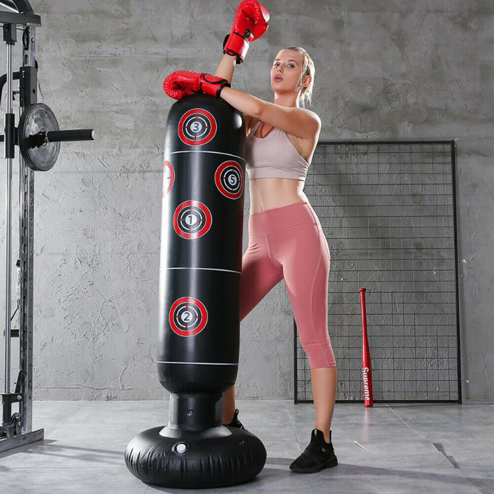 Columna de boxeo inflable para niños y adultos, saco de boxeo, columna de boxeo de pie