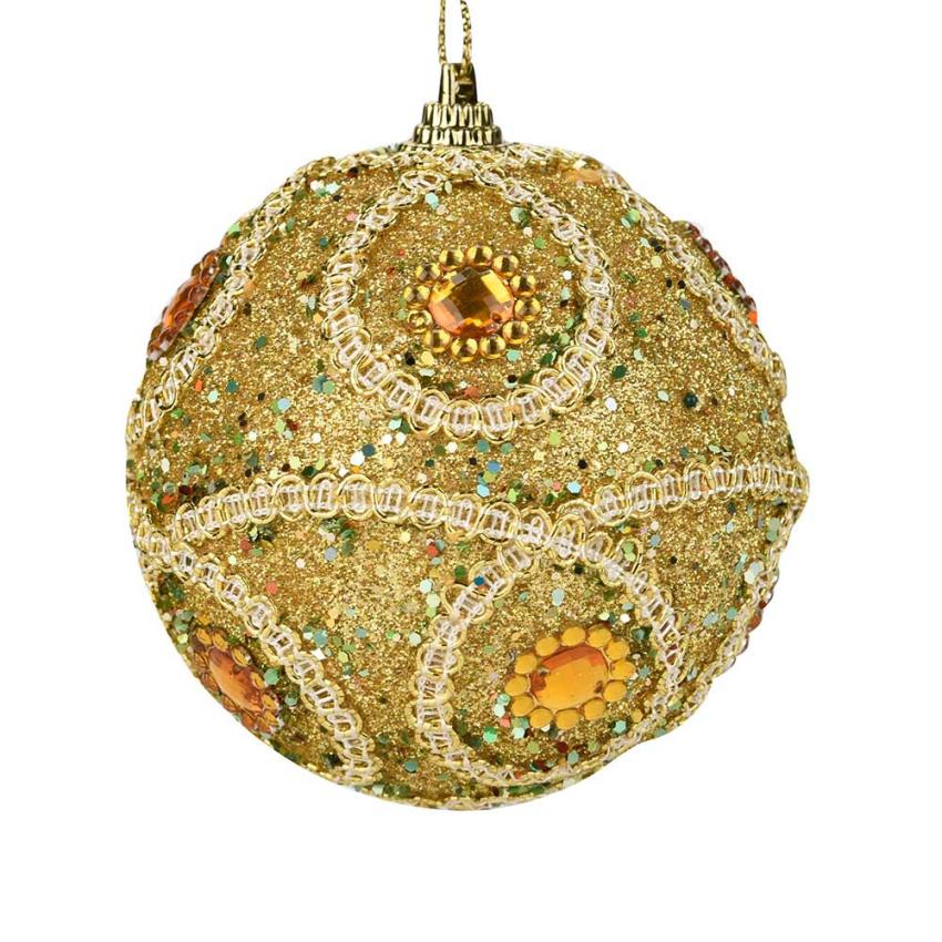 1Pc 8Cm Rhinestone Glitter Kerstballen Ornament Opknoping Kerstballen Decoratie Voor Christmas Party Xmas Boom Decoratie: B