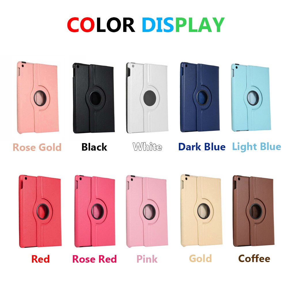 For Apple iPad Air 4th Generation 10.9" Rotating Smart Case Leather Folding Stand Cover with Auto Wake/Sleep Function