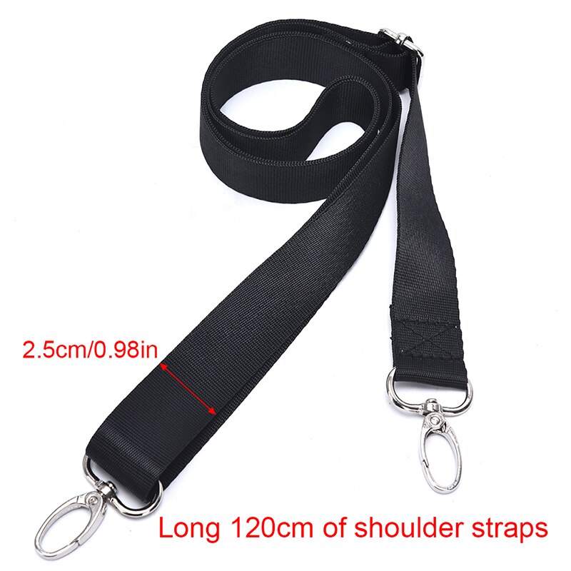 1Pcs Black Shoulder Strap Adjustable Nylon 120x2.5cm Shoulder Bag Belt Replacement Laptop Crossbody Camera Strap