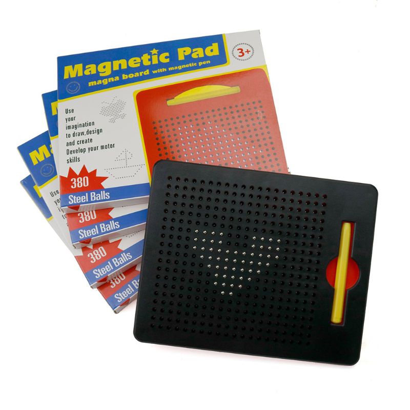 1 pz appunti magnetici disegno penna perline a sfera magnete compresso apprendimento Notebook Graffiti Pad giocattoli per bambini regalo casuale Deli