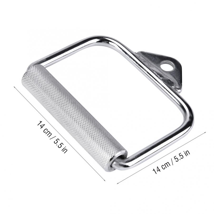 14x14x3cm Single Stirrup Handle Home Gym D-Shape Exercise Cable Handle Steel Workout Bar Fitness Attachment