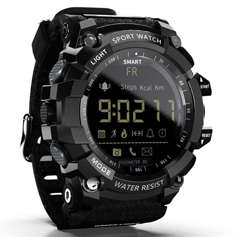 men&#39;s and women&#39;s sports smart watch smart watch Bluetooth information push reminder function waterproof IP68 SMart watch: black