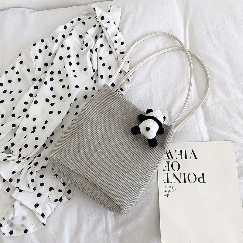 Grote boodschappentassen, schattige, eenvoudige boodschappentas, opvouwbare stevige corduroy tas, casual damestassen: 8