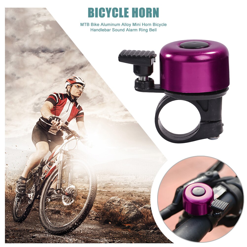 Mini corne vélo guidon VTT en alliage d'aluminium son alarme anneau cloche vélo Portable anti-poussière cyclisme pièces