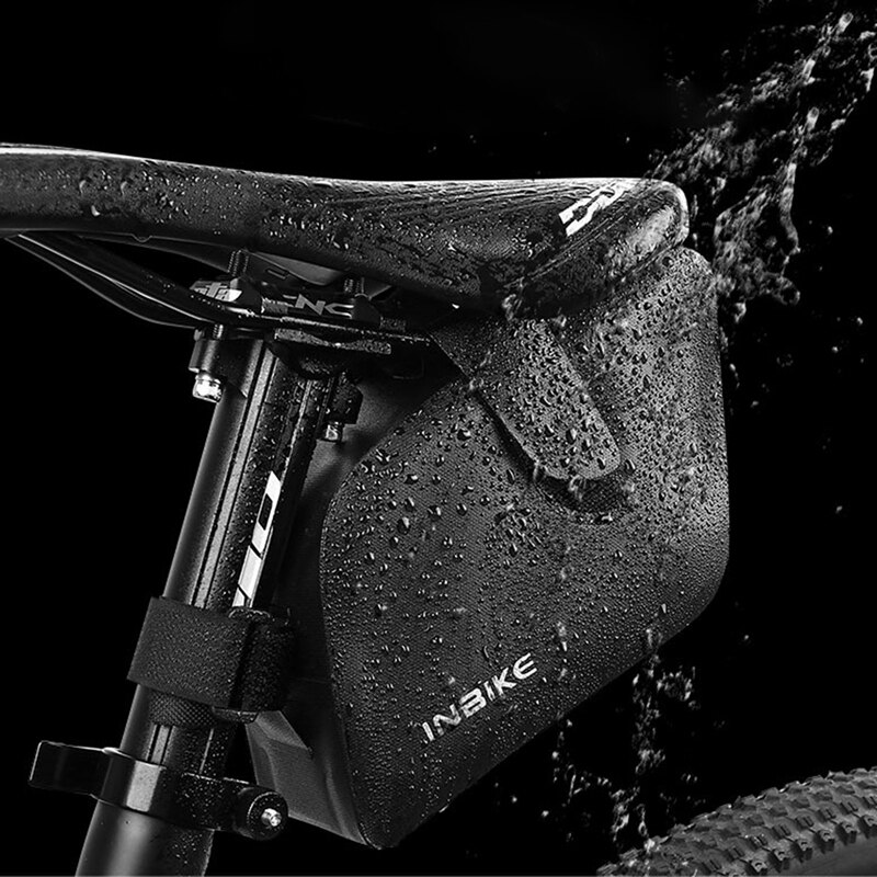 INBIKE Waterproof Bike Seatpost Bag Cycling Saddle Pannier Bike Bag Dustproof Bicycle Saddle Bag Reflective Cycling Bag
