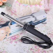 Eu plug pro hair volume curl curling lave jern temperatur rustfrit stål hår curler waver maker roller 051#