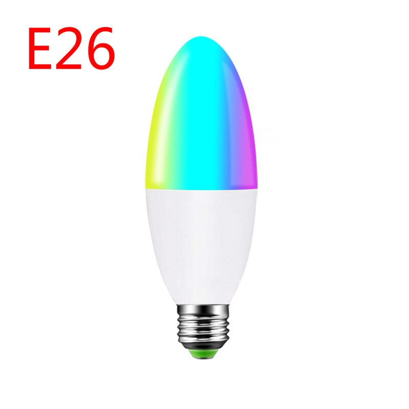 Tuya Kaars Vorm Smart Rgb Wifi Gloeilamp E27 E14 B22 Intelligente Led Lamp Dimmer Lamp Compatibel Met Alexa google Thuis: E26