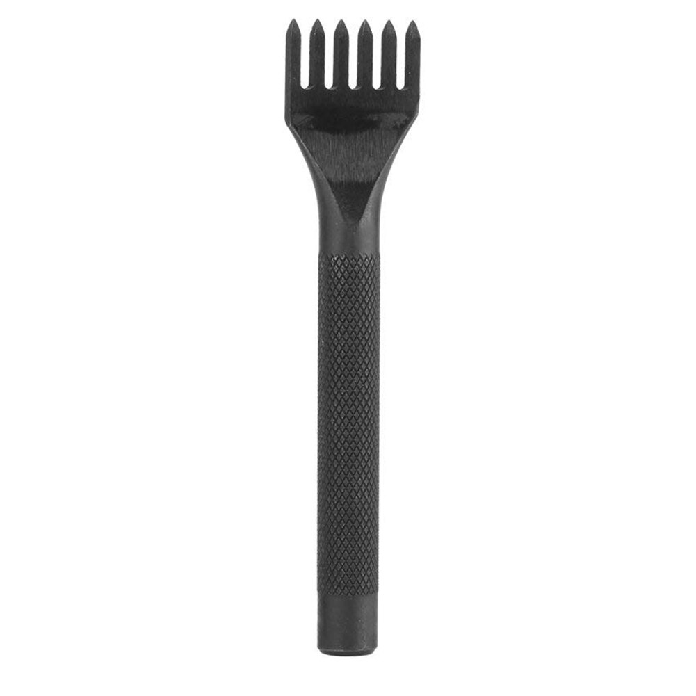 1Pc Leather Stitching Punch Chisel Craft DIY Handmade Sewing Tool HG99: Four tooth black