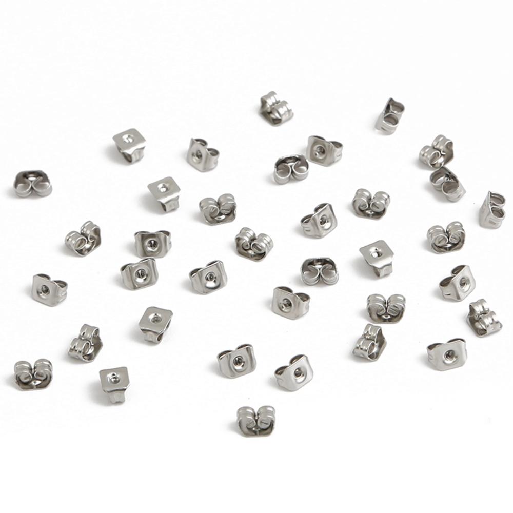 100/200pcs Stainless Steel Blank Earring Stud Base Pins Earrings Earplug For DIY Jewelry Making Accessories Supplie: 5x3.5mm 200pcs