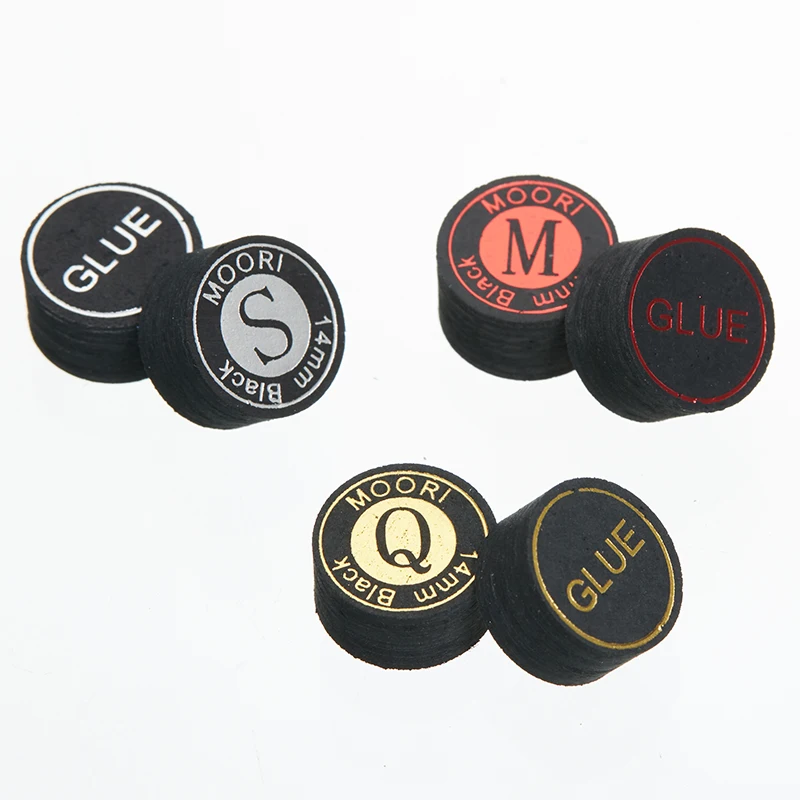 Moori bilardowe końcówki robić kija bilardowego 9 gra z piłkami 14 mm Q/M/S (opcjonalnie) skórzane końcówki akcesoria robić karniszy bilardowych-2 szt.