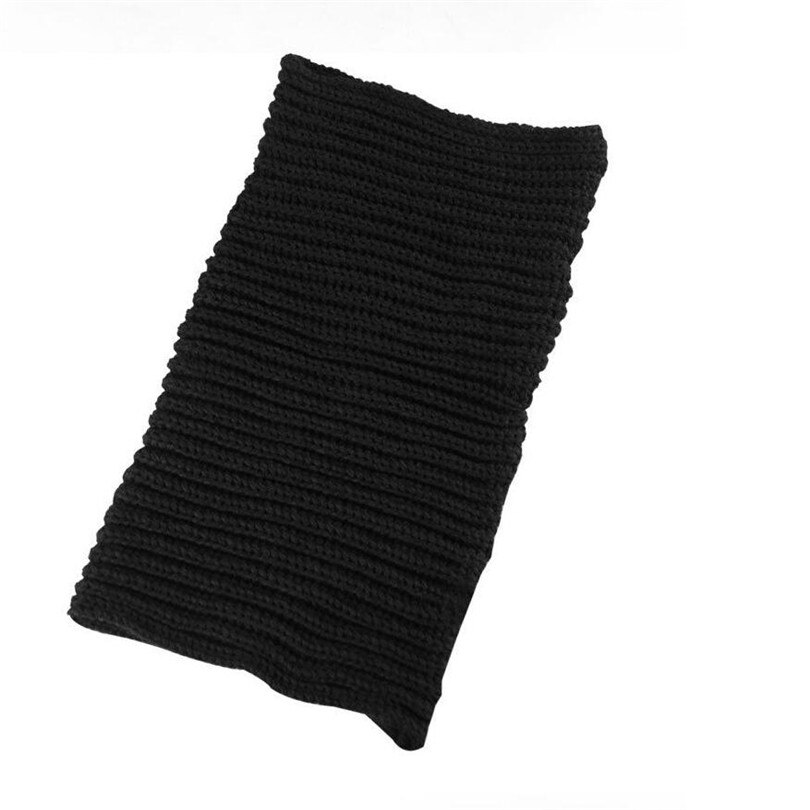 YSDNCHI Winter Ring Knitting Unisex Wool Neck Warmer Winter Scarves Women Pure Color Collar Keep Warm Elasticity Scarf
