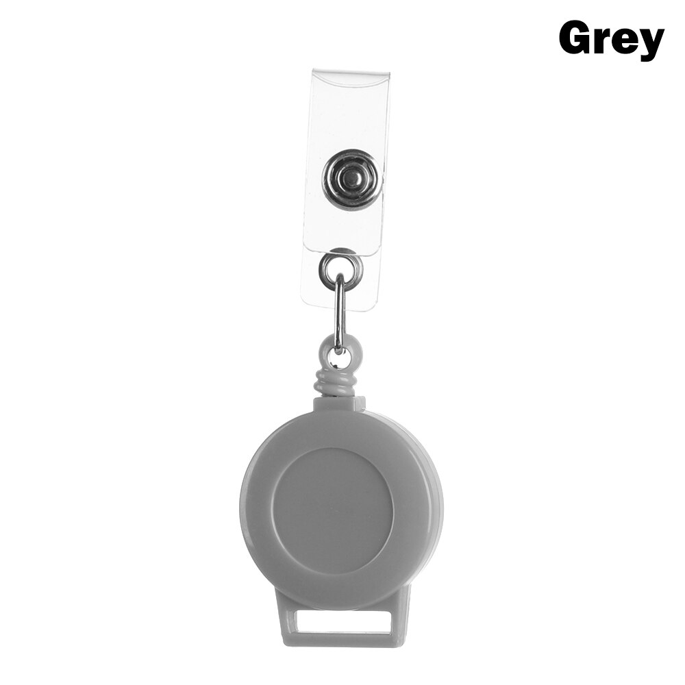 1PC Unisex Retractable Pull Badge ID Lanyard Name Tag Card Badge Holder Reels Key Ring Chain Clip School Student Office Supplies: grey